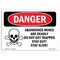 Signmission OSHA Danger, Abandoned Mine Deadly Do Not Get Trapped, 10in X 7in Decal, 7" W, 10" L, Landscape OS-DS-D-710-L-1887 - alternate 1
